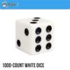 Regal Games Dice Set 6 Sided - Playing White 16mm - Square Dice for Classroom or Family Game Night - 1000 Dice view 2