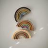 mushie Rainbow Stacker Toy 5pcs | Made in Denmark (Tropical) 1 Year+ view 2
