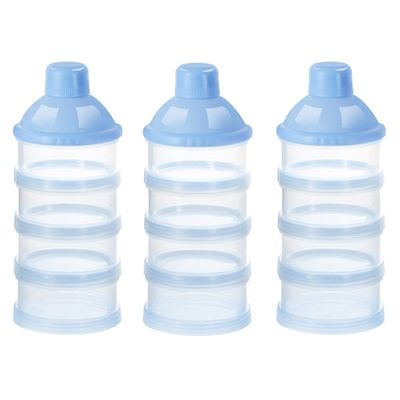 Accmor Formula Dispenser On The Go, 4 Compartments Stackable Formula Container for Travel, Baby Milk Powder Kids Snack Container, BPA Free