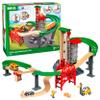 BRIO World 33887 32 Piece Lift & Load Warehouse Set and 33402 Expansion Pack Intermediate Wooden Train Sets for Kids view 2
