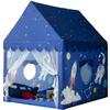 Kids Play Tent Playhouse Indoor Tent for Kids Boys Toddler, Large Castle Play House Bed Tents Spaceship Outer Space Rocket Blue, Kid Toys for Boy Girl Birthday House Gift view 1