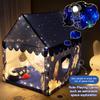 Kids Play Tent Playhouse Indoor Tent for Kids Boys Toddler, Large Castle Play House Bed Tents Spaceship Outer Space Rocket Blue, Kid Toys for Boy Girl Birthday House Gift view 2