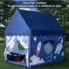 Kids Play Tent Playhouse Indoor Tent for Kids Boys Toddler, Large Castle Play House Bed Tents Spaceship Outer Space Rocket Blue, Kid Toys for Boy Girl Birthday House Gift view 3