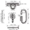 Dakzhou 2 Heavy Duty Swing Hangers Anti-Rust 304 Stainless Steel,2000LB Swivel Swing Set Brackets,for Playground,Porch, Yoga, Swing Seat,Hammock view 4