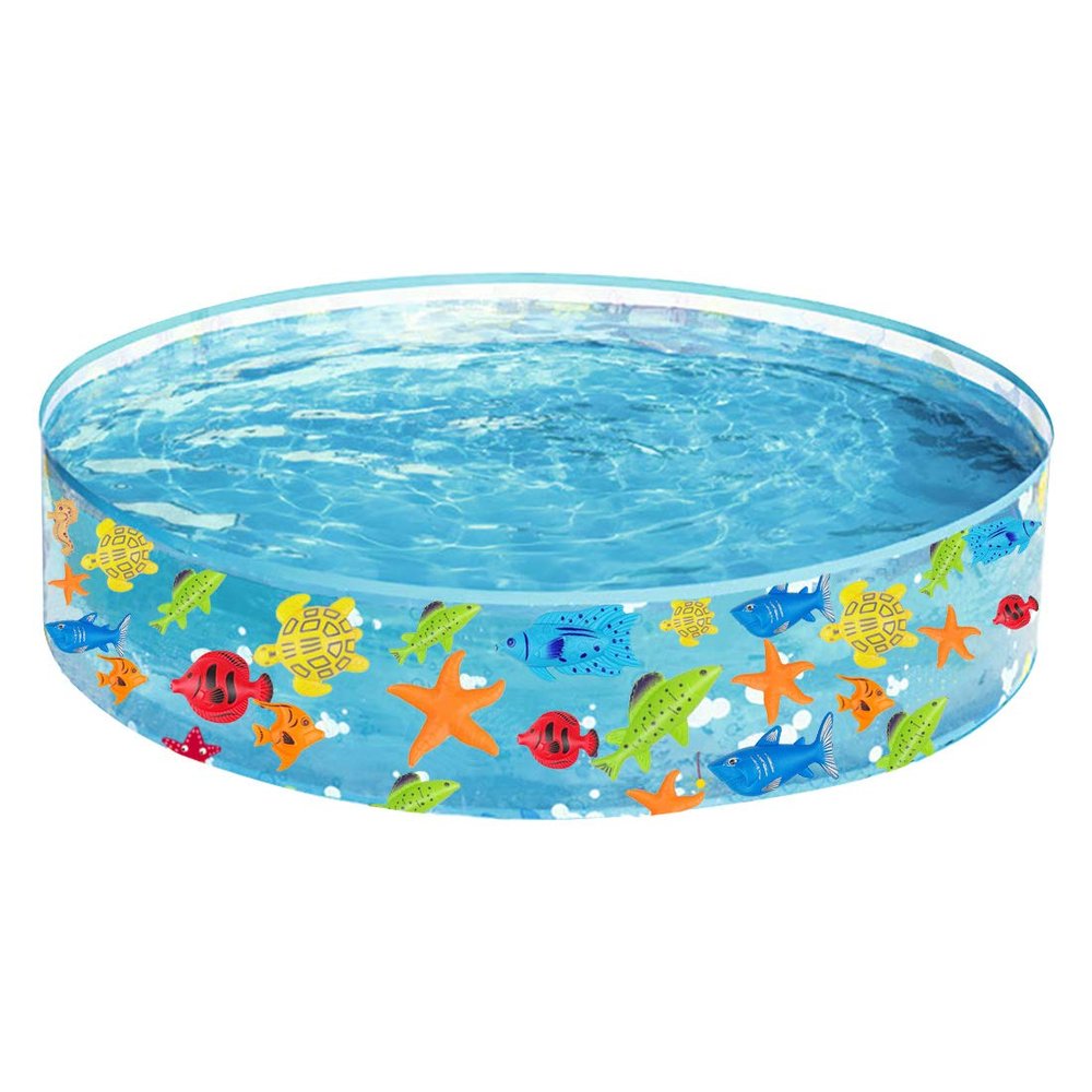 48"x9.84" Swimming Pool for Pets, Portable Pools for Outdoor and Backyard (Blue)