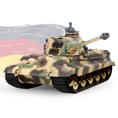 Ferthor Fun Heng Long RC Tank for Adults 1:16 2.4ghz German Tiger King Henschel Remote Control Tank Model (320-Degree Rotating Turret) RC Tanks That Shoots Military Vehicles Gifts for Age 14+
