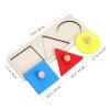 1 Set Wooden Shape Peg Puzzle Montessori Geometric Panel Wood Knob Board Colorful Sorting Puzzle for Early Education Math Recognition Toy view 2