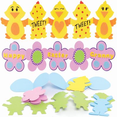 Baker Ross Easter Concertina Pack of 10, Art Supplies for Children Card Making Activities (FC132), Assorted