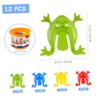 Kisangel 12pcs Plastic Jumping Frogs, Finger Pressing Bouncing Frog Toy with Bucket for Kids Easter Birthdays Party Favors, Mixed Color view 2