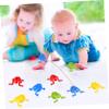 Kisangel 12pcs Plastic Jumping Frogs, Finger Pressing Bouncing Frog Toy with Bucket for Kids Easter Birthdays Party Favors, Mixed Color view 4