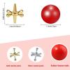 Legigo Retro Jacks Game- 60 PCS Metal Jax Game with 6 PCS Red Rubber Balls view 2