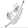 Axial 1/10 RBX10 Ryft 4WD Rock Bouncer AXI03005 Upgrade Parts Aluminum Front Knuckle Arm With Steering Rod - 13Pc Set Silver view 1