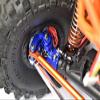 Axial 1/10 RBX10 Ryft 4WD Rock Bouncer AXI03005 Upgrade Parts Aluminum Front Knuckle Arm With Steering Rod - 13Pc Set Silver view 4