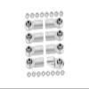 Front Link Bar Aluminum Ball Ends For Axial 1/6 SCX6 Jeep JLU Wrangler AXI05000-8Pc Set Silver view 1