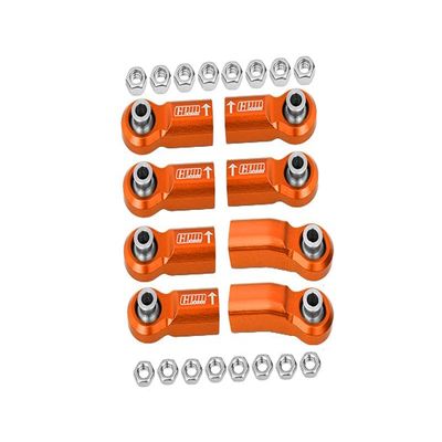 Rear Link Bar Aluminum Ball Ends For Axial 1/6 SCX6 Jeep JLU Wrangler AXI05000-8Pc Set Orange