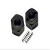GPM For Losi 1/18 Mini-T 2.0 2WD Stadium Truck Upgrade Parts Aluminum Rear Wheel Hex Adapters 5mm Thick - 4Pc Set Black view 1