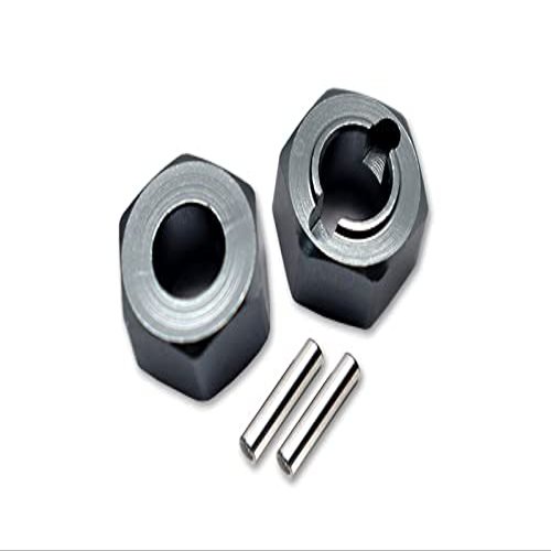 GPM For Losi 1/18 Mini-T 2.0 2WD Stadium Truck Upgrade Parts Aluminum Rear Wheel Hex Adapters 5mm Thick - 4Pc Set Gray Silver