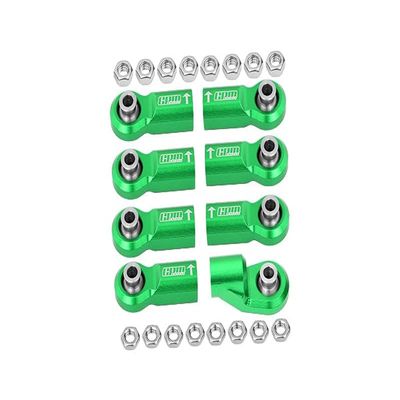 Front Link Bar Aluminum Ball Ends For Axial 1/6 SCX6 Jeep JLU Wrangler AXI05000-8Pc Set Green