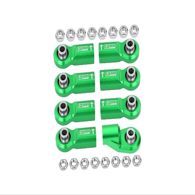 Front Link Bar Aluminum Ball Ends For Axial 1/6 SCX6 Jeep JLU Wrangler AXI05000-8Pc Set Green