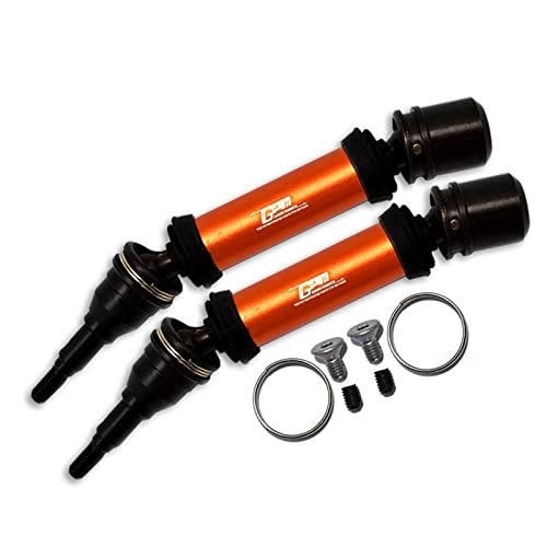 GPM for Arrma 1/8 Vendetta 4X4 3S BLX Speed Bash Racer Upgrade Parts Carbon Steel Front Or Rear CVD Drive Shaft - 12Pc Set Orange