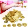 100pcs Plastic Gold Coins Pirate Fake Money Toy Coins for Kids Pirate Game Coin for Children Games view 3