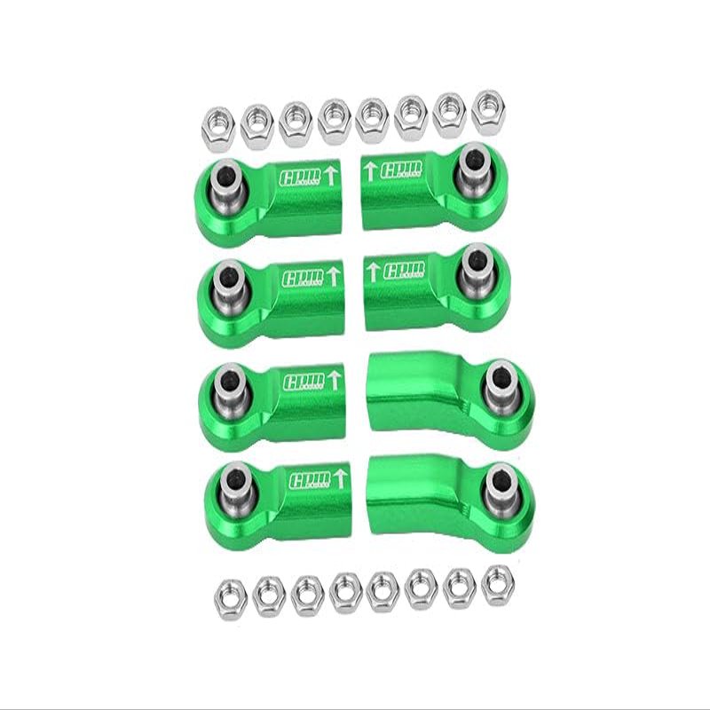 Rear Link Bar Aluminum Ball Ends For Axial 1/6 SCX6 Jeep JLU Wrangler AXI05000-8Pc Set Green