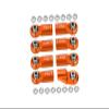 Front Link Bar Aluminum Ball Ends For Axial 1/6 SCX6 Jeep JLU Wrangler AXI05000-8Pc Set Orange view 1