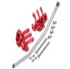 Axial 1/10 RBX10 Ryft 4WD Rock Bouncer AXI03005 Upgrade Parts Aluminum Front Knuckle Arm With Steering Rod - 13Pc Set Red view 1