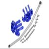 Axial 1/10 RBX10 Ryft 4WD Rock Bouncer AXI03005 Upgrade Parts Aluminum Front Knuckle Arm With Steering Rod - 13Pc Set Blue view 1