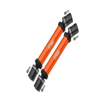 Steel + Aluminum Front+Rear Universal CVD Drive Shaft For Losi 1:8 LMT 4WD Solid Axle Monster Truck LOS04022 / LMT Grave Digger/Son-uva Digger LOS04021 Upgrades - 10Pc Set Orange