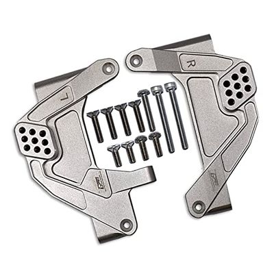 Aluminum Front Adjustable Damper Mount For Axial 1/6 SCX6 Jeep JLU Wrangler AXI05000-13Pc Set Silver