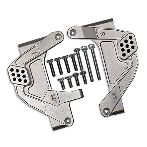 Aluminum Front Adjustable Damper Mount For Axial 1/6 SCX6 Jeep JLU Wrangler AXI05000-13Pc Set Silver