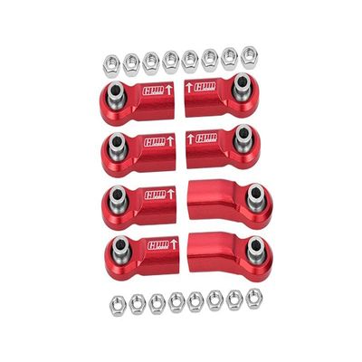 Rear Link Bar Aluminum Ball Ends For Axial 1/6 SCX6 Jeep JLU Wrangler AXI05000-8Pc Set Red