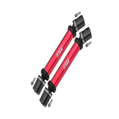 Steel + Aluminum Front+Rear Universal CVD Drive Shaft For Losi 1:8 LMT 4WD Solid Axle Monster Truck LOS04022 / LMT Grave Digger/Son-uva Digger LOS04021 Upgrades - 10Pc Set Red