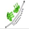 Axial 1/10 RBX10 Ryft 4WD Rock Bouncer AXI03005 Upgrade Parts Aluminum Front Knuckle Arm With Steering Rod - 13Pc Set Green view 1
