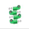 Front Steering Tie Rod Aluminum Ball Ends For Axial 1/6 SCX6 Jeep JLU Wrangler AXI05000-4Pc Set Green view 1
