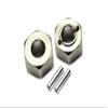 GPM For Losi 1/18 Mini-T 2.0 2WD Stadium Truck Upgrade Parts Aluminum Rear Wheel Hex Adapters 5mm Thick - 4Pc Set Silver view 1
