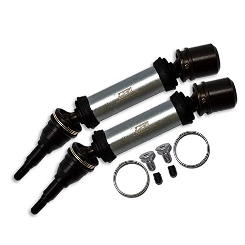 GPM for Arrma 1/8 Vendetta 4X4 3S BLX Speed Bash Racer Upgrade Parts Carbon Steel Front Or Rear CVD Drive Shaft - 12Pc Set Gray Silver