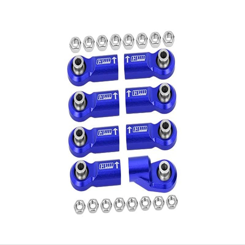 Front Link Bar Aluminum Ball Ends For Axial 1/6 SCX6 Jeep JLU Wrangler AXI05000-8Pc Set Blue