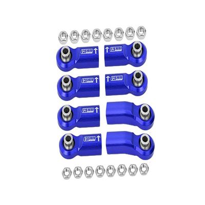 Rear Link Bar Aluminum Ball Ends For Axial 1/6 SCX6 Jeep JLU Wrangler AXI05000-8Pc Set Blue