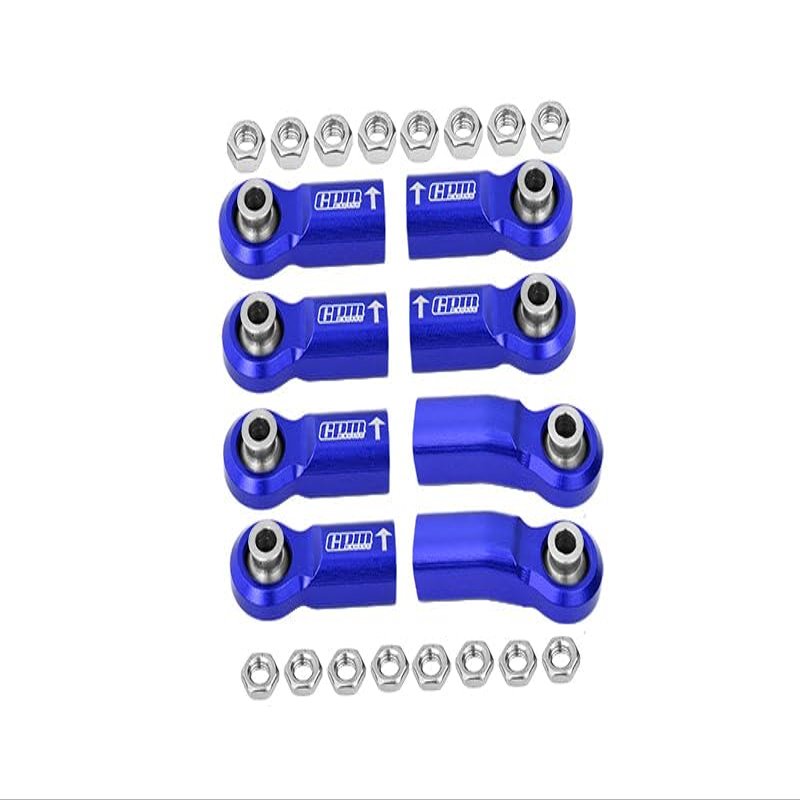 Rear Link Bar Aluminum Ball Ends For Axial 1/6 SCX6 Jeep JLU Wrangler AXI05000-8Pc Set Blue