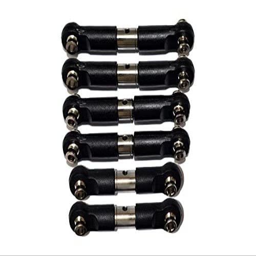 GPM for Arrma 1/8 Vendetta 4X4 3S BLX Speed Bash Racer Upgrade Parts Stainless Steel Adjustable Tie Rods - 6Pc Set