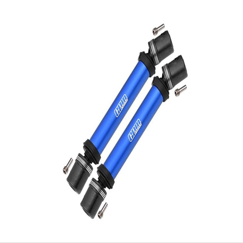 Steel + Aluminum Front+Rear Universal CVD Drive Shaft For Losi 1:8 LMT 4WD Solid Axle Monster Truck LOS04022 / LMT Grave Digger/Son-uva Digger LOS04021 Upgrades - 10Pc Set Blue