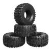 AllinRC 2.2 Crawler Tires 4Pcs fit 2.2 Beadlock Wheels RC Rubber Tyre Set with Foam Insert for 1/10 RC Rock Crawler Axial SCX10 RR10 Wraith Capra view 1