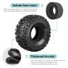 AllinRC 2.2 Crawler Tires 4Pcs fit 2.2 Beadlock Wheels RC Rubber Tyre Set with Foam Insert for 1/10 RC Rock Crawler Axial SCX10 RR10 Wraith Capra view 4