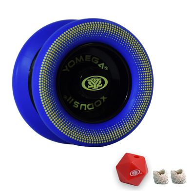 Yomega Xodus II YoYo Includes Roller Bearing Technology, Rubber Rims and Wing Shape Design Professional Responsive YoYos Intermediate Level Play (Blue)