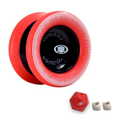 Yomega Xodus II YoYo Includes Roller Bearing Technology, Rubber Rims and Wing Shape Design Professional Responsive YoYos Intermediate Level Play (Black Red)