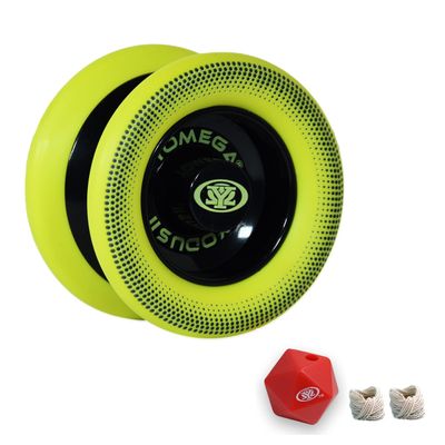 Yomega Xodus II YoYo Includes Roller Bearing Technology, Rubber Rims and Wing Shape Design Professional Responsive YoYos Intermediate Level Play (Black Yellow)