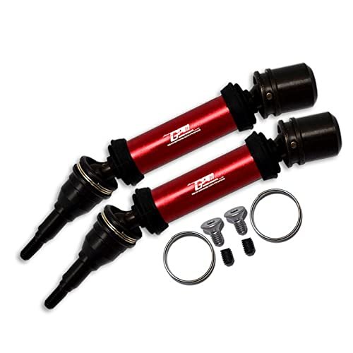 GPM for Arrma 1/8 Vendetta 4X4 3S BLX Speed Bash Racer Upgrade Parts Carbon Steel Front Or Rear CVD Drive Shaft - 12Pc Set Red