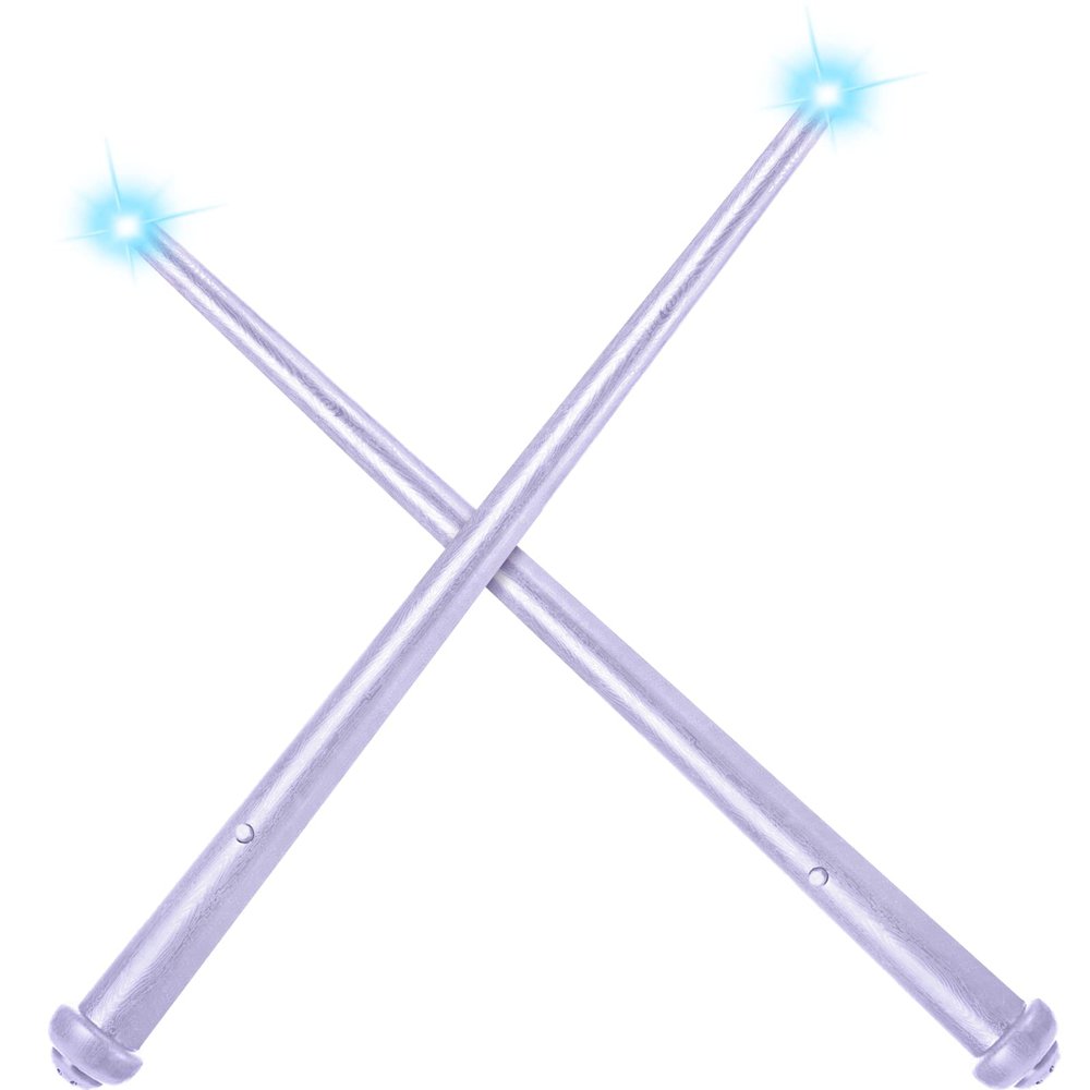 Gejoy 2 Piece Light up Wand for Kids Magic Wizard Witch Wand Princess Fairy Wands Sound Toy Cosplay Props(Purple)